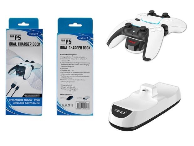 &ua BASE CARGADORA JOYSTICK PS5 SND-468Z